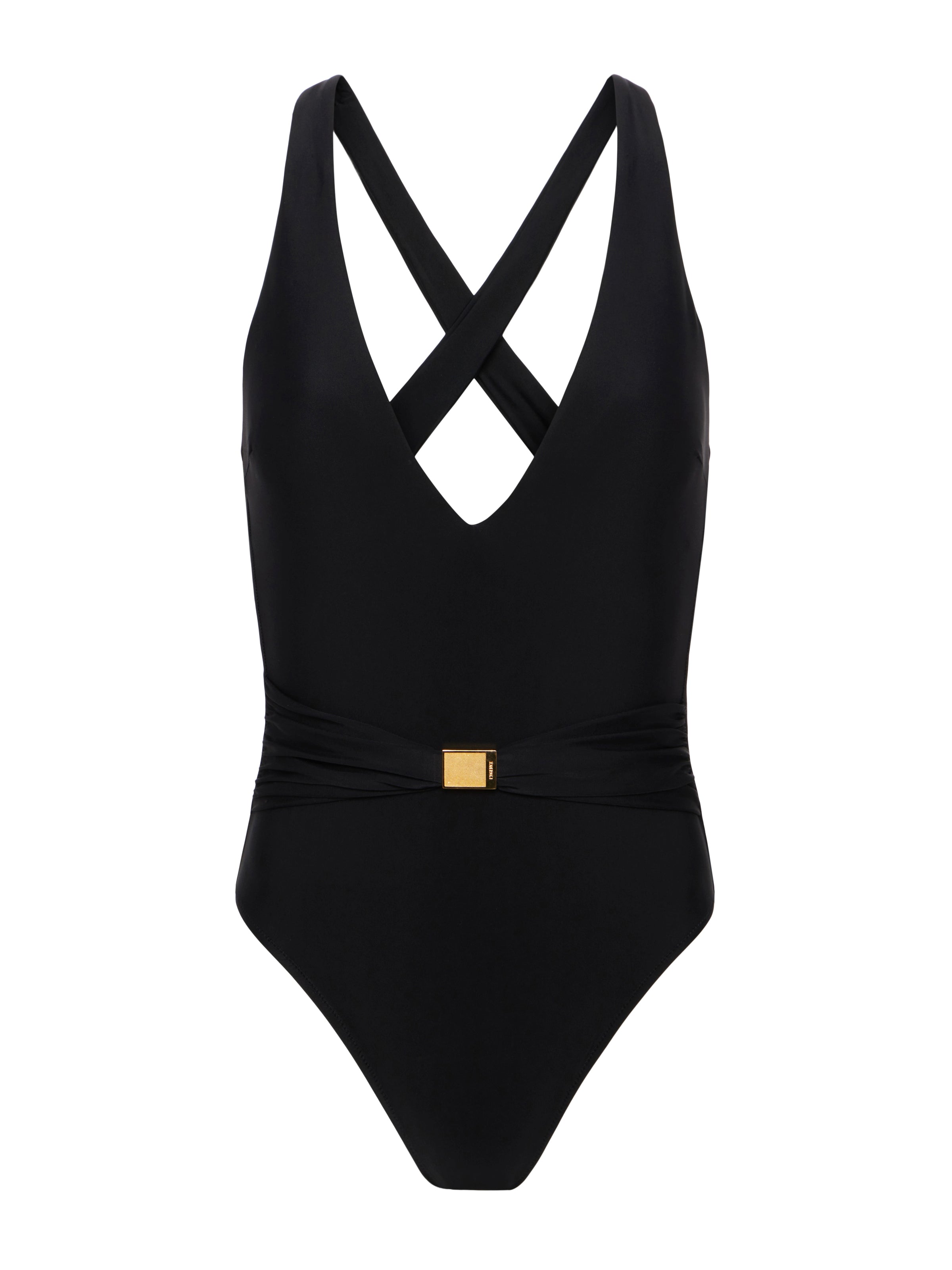 Lisa Plunge One-Piece Swimsuit In Black