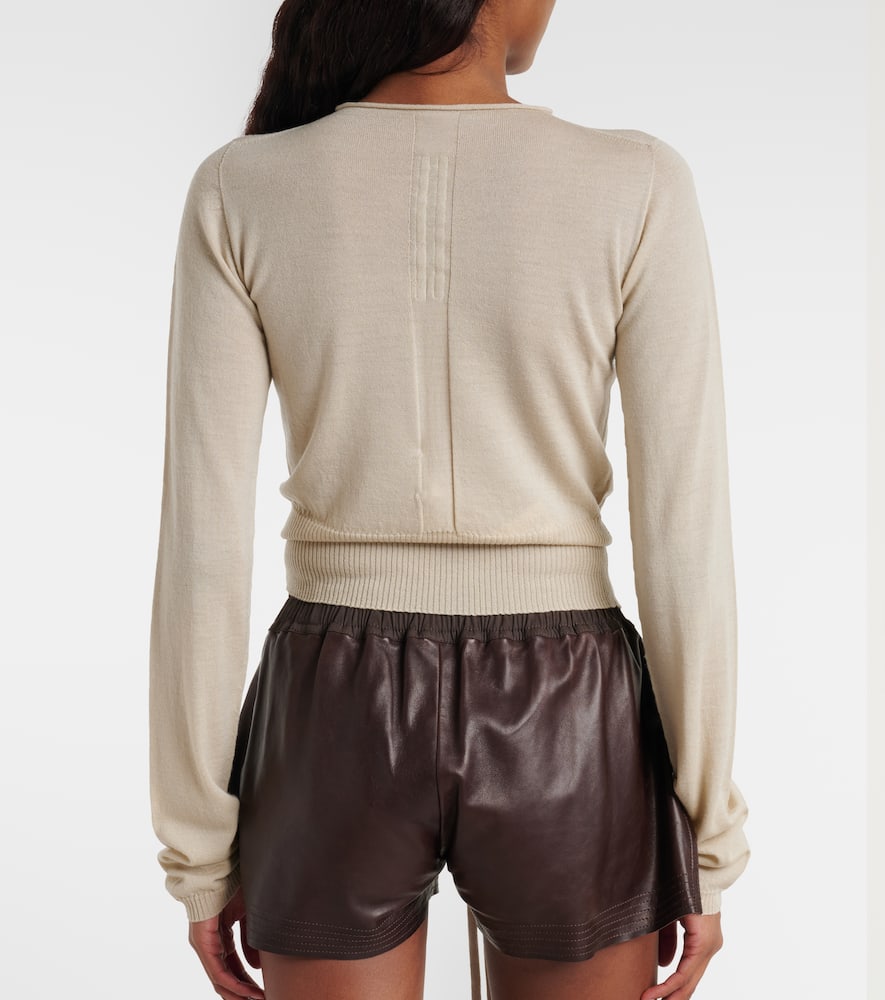 Cutout virgin wool top