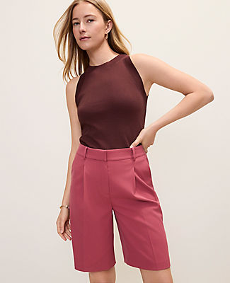 Ann Taylor The Petite Pleated Bermuda Short