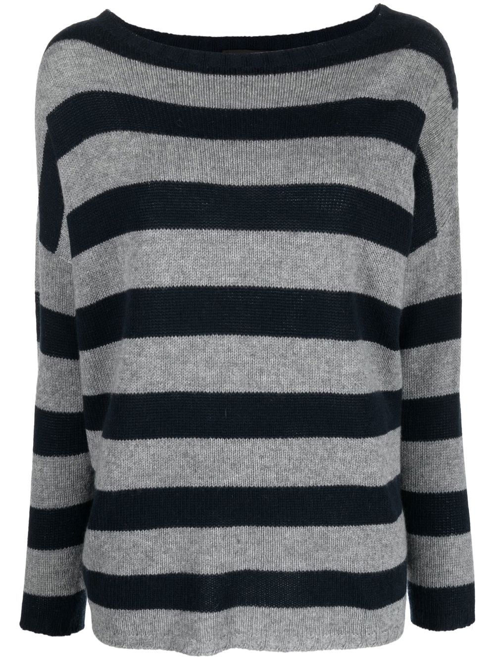Striped cashmere jumper - Yellow