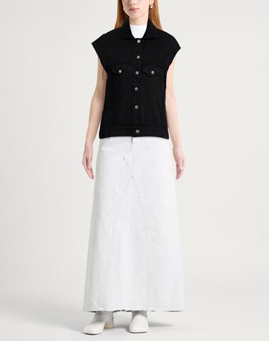 Denim Couture Woman Denim outerwear Black Size M Cotton