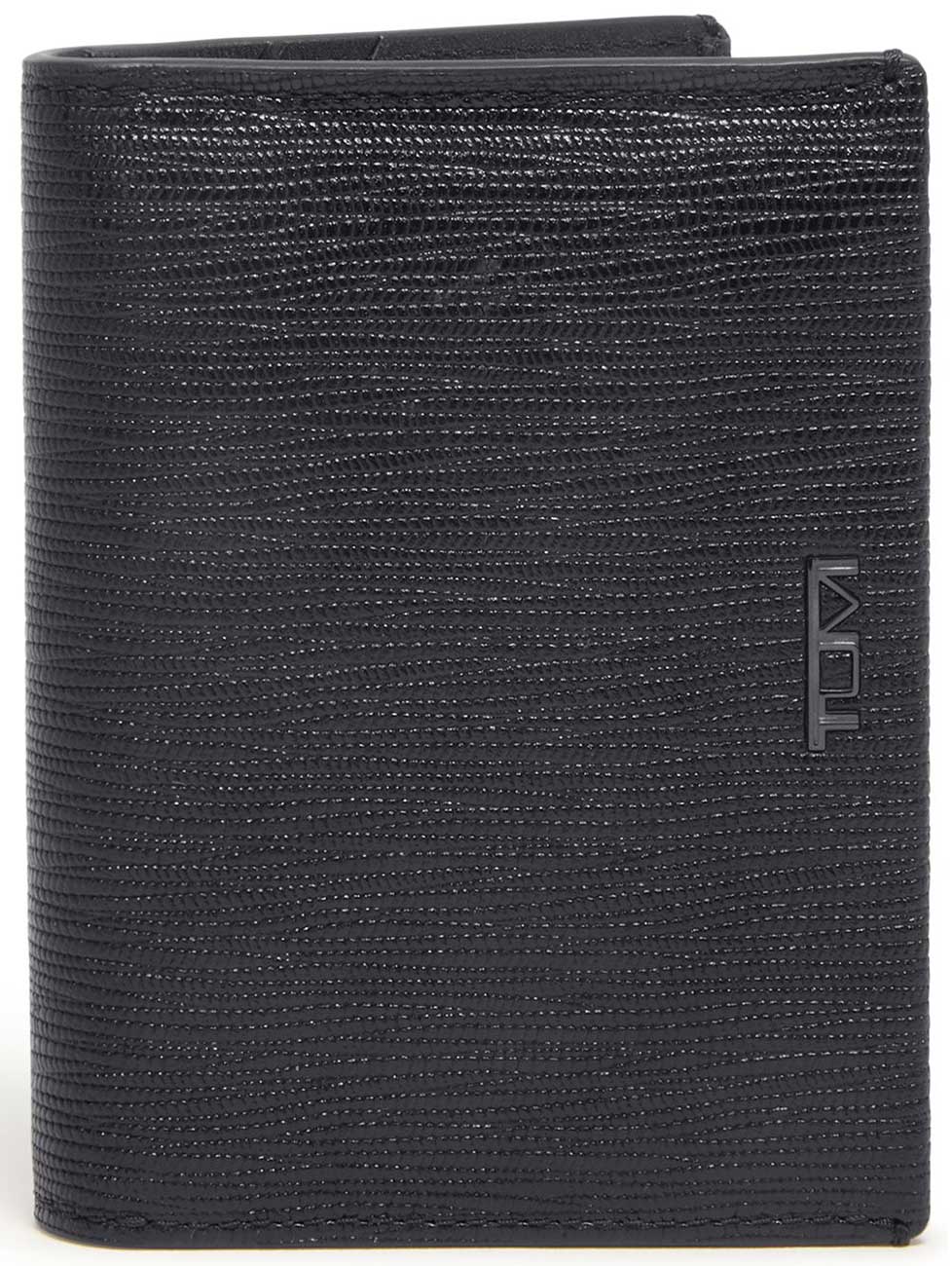 Nassau L-Fold in Black Embossed