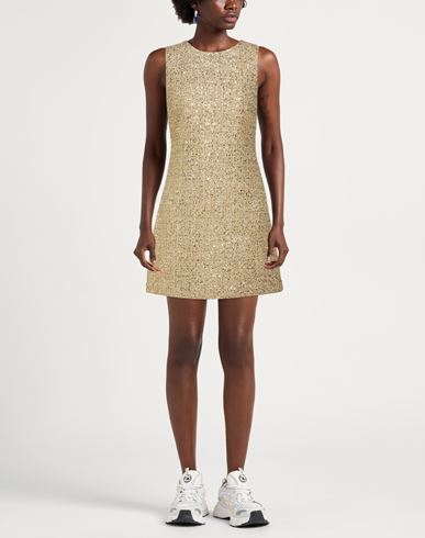 Woman Mini dress Gold Size 4 Polyester