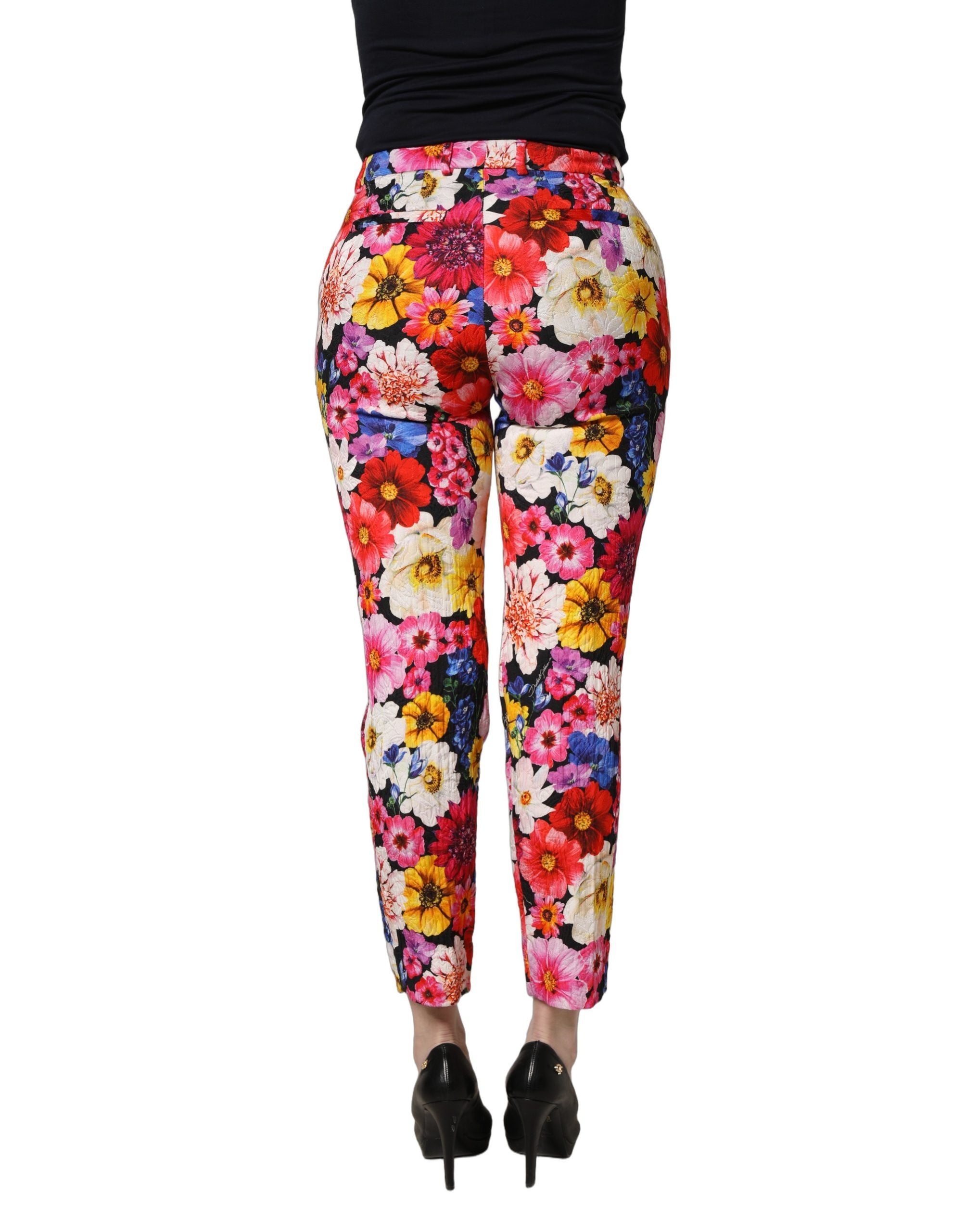 Floral Print Trousers — Multicolor