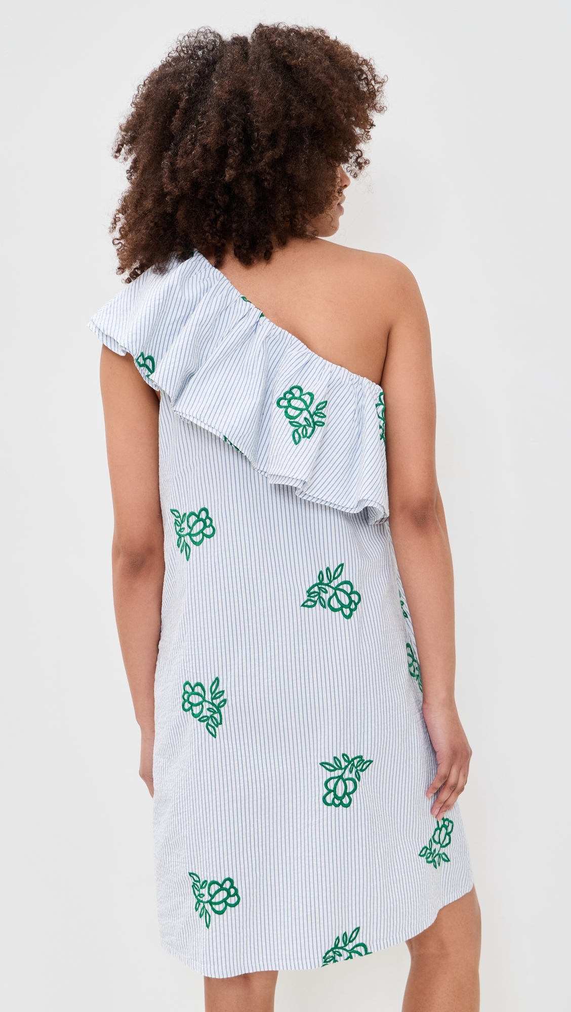 Jusjus Asymmetric Ruffle Dress Combo2 Off White