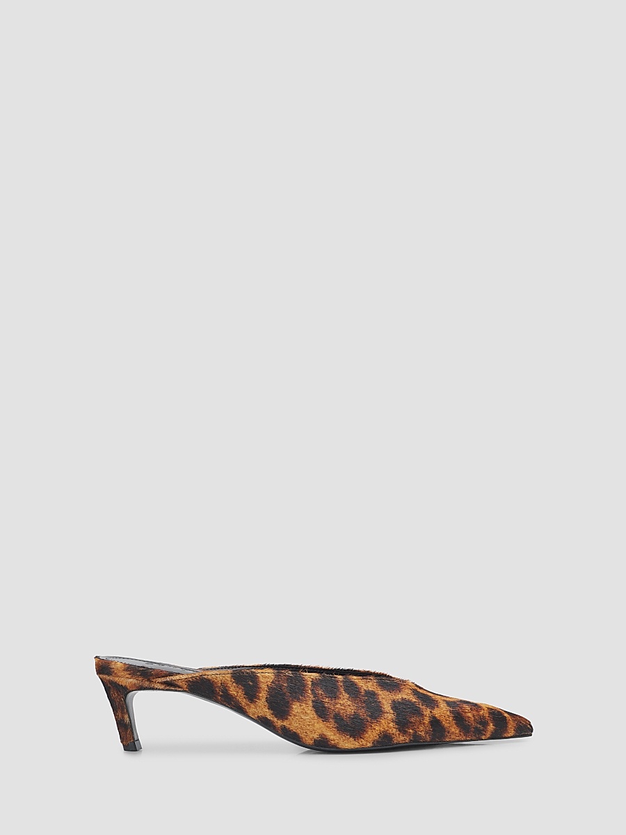 Women's Loren Mid 60MM Printed Calf Hair Mules - Animal Print