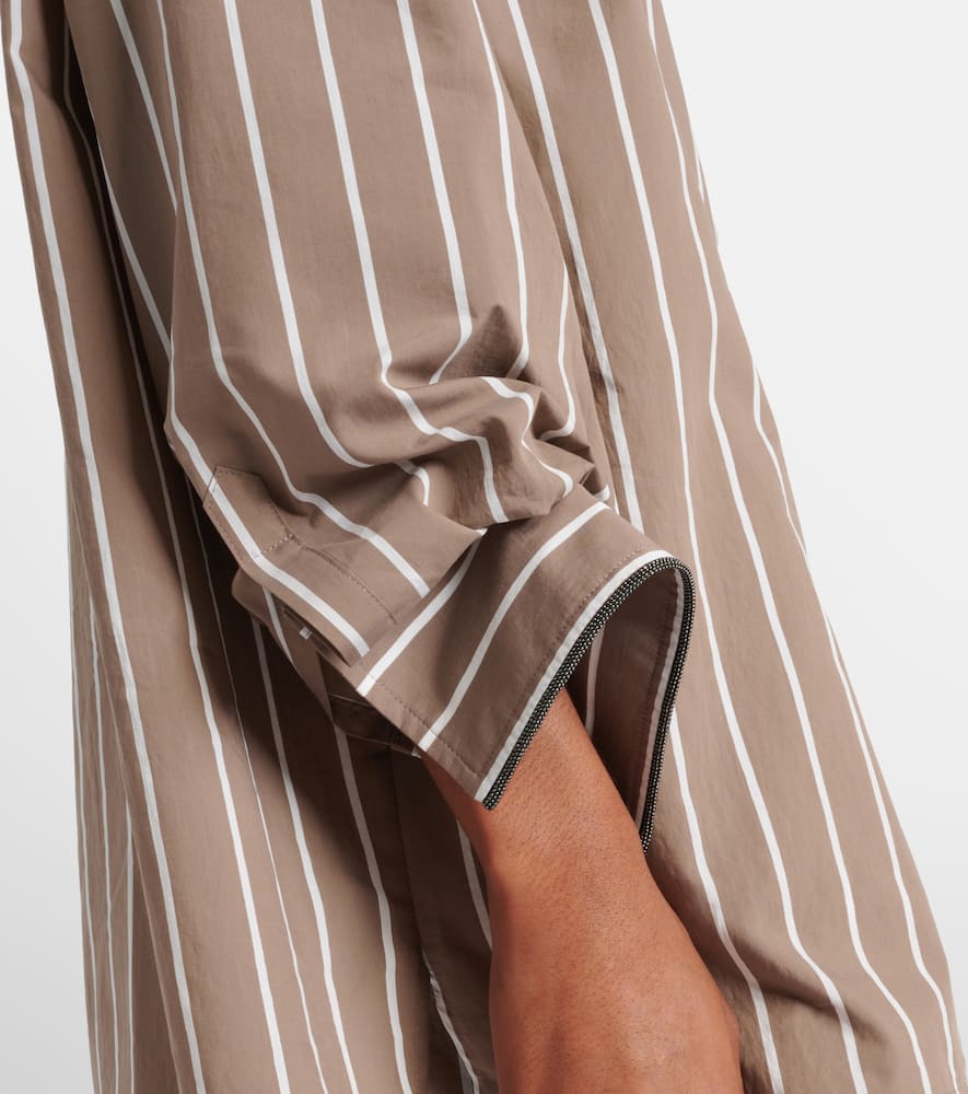 Monili striped cotton-blend poplin shirt