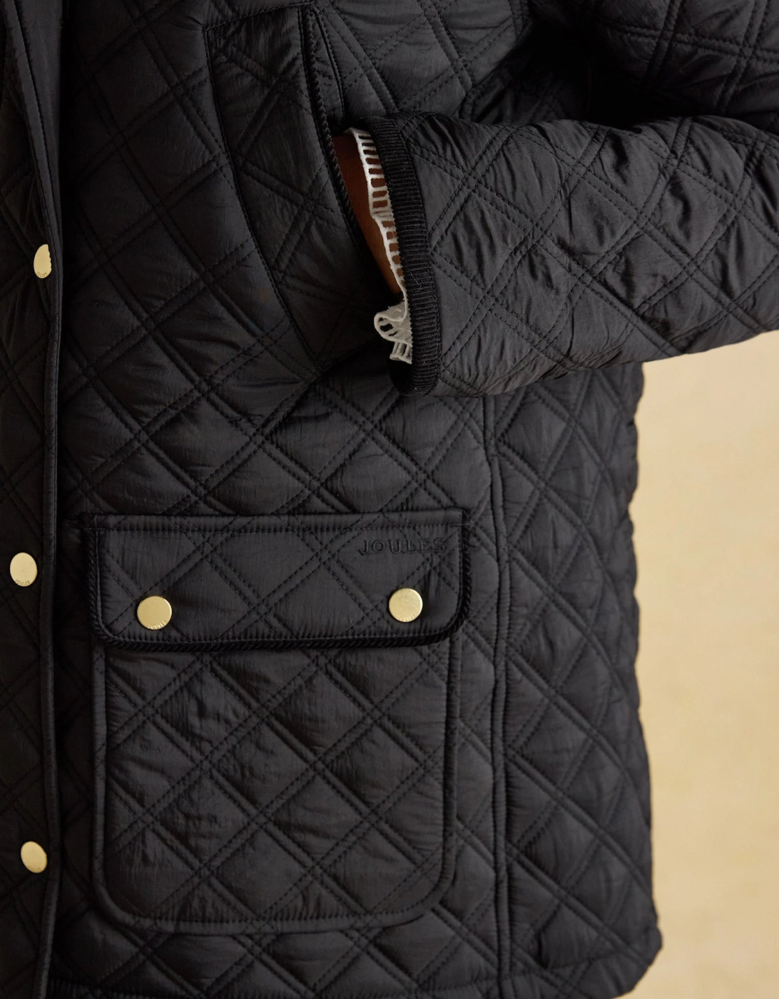 Women's Joules BEATRIX Womens Quilted Jackets Black