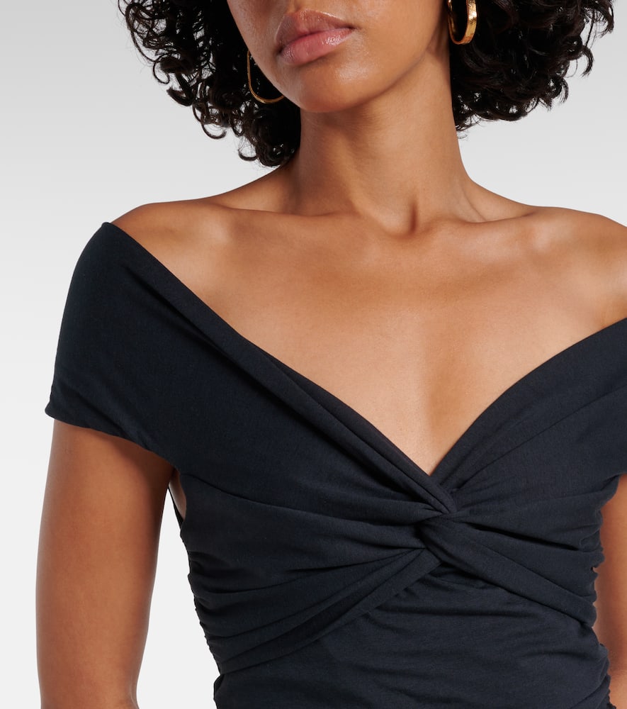 Soft Drape off-shoulder midi dress