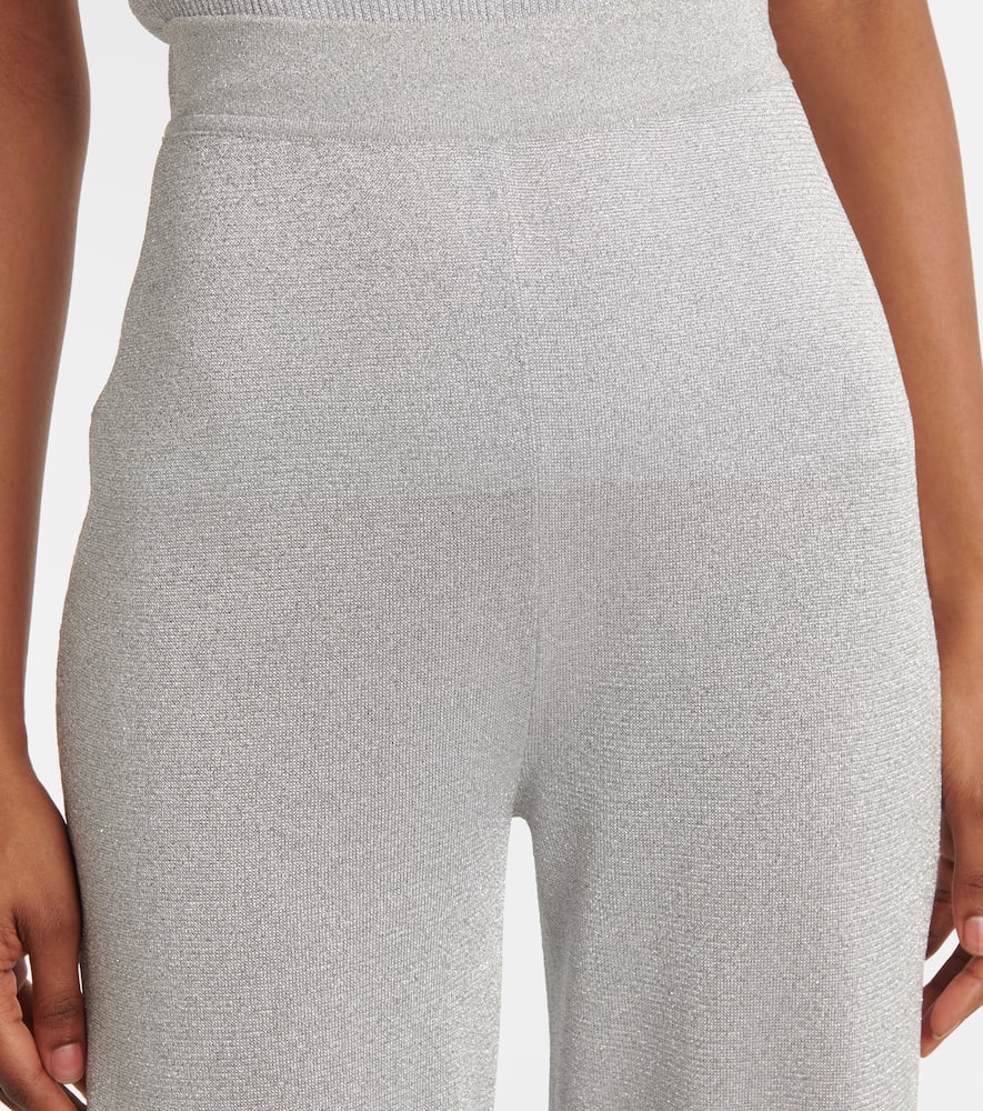 Lamé straight pants