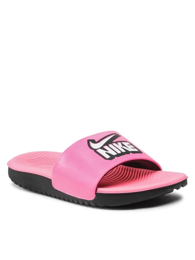 Kawa DD3242-600 Kids Pink Black Flexible Comfort Slide Sandal FD951