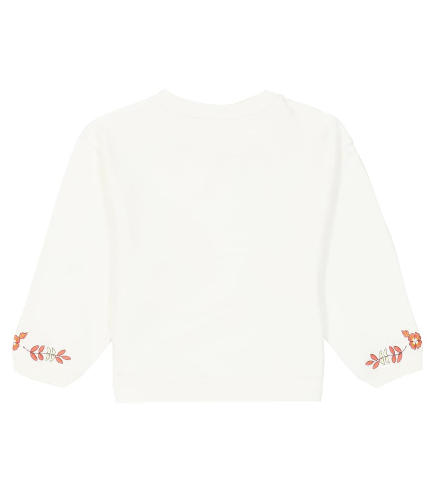 Dolores embroidered cotton-blend sweatshirt