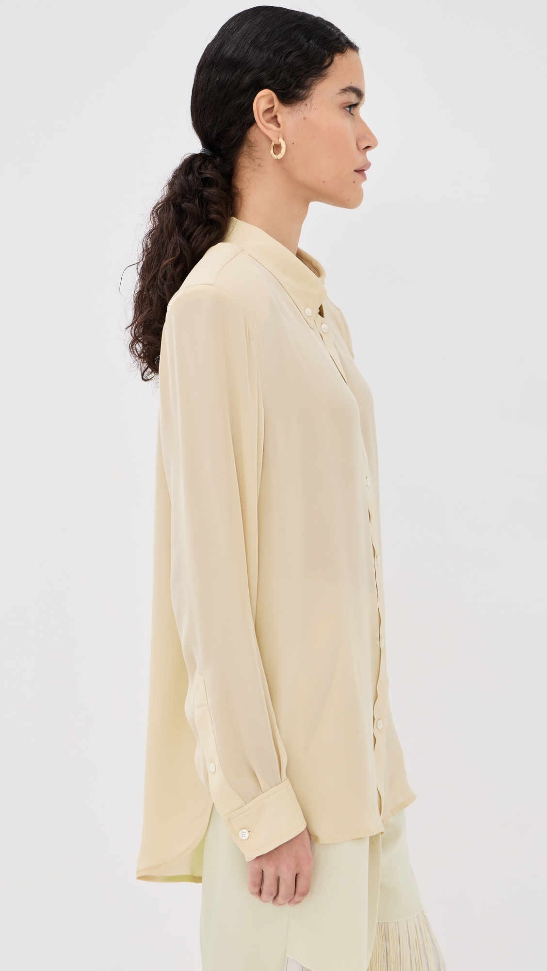 Ralf Silk Classic Oversized 1980's Men's Shirt Butter
