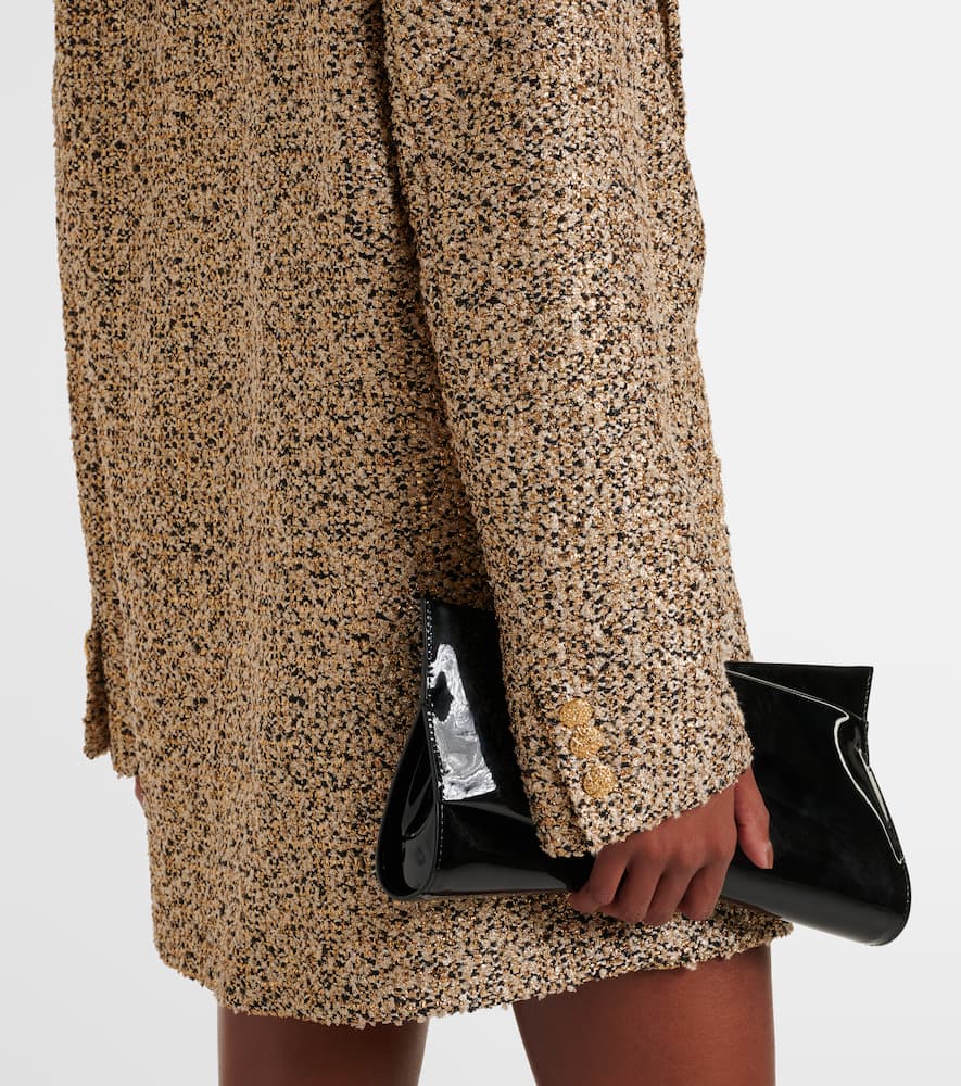 Oversized tweed lamé blazer