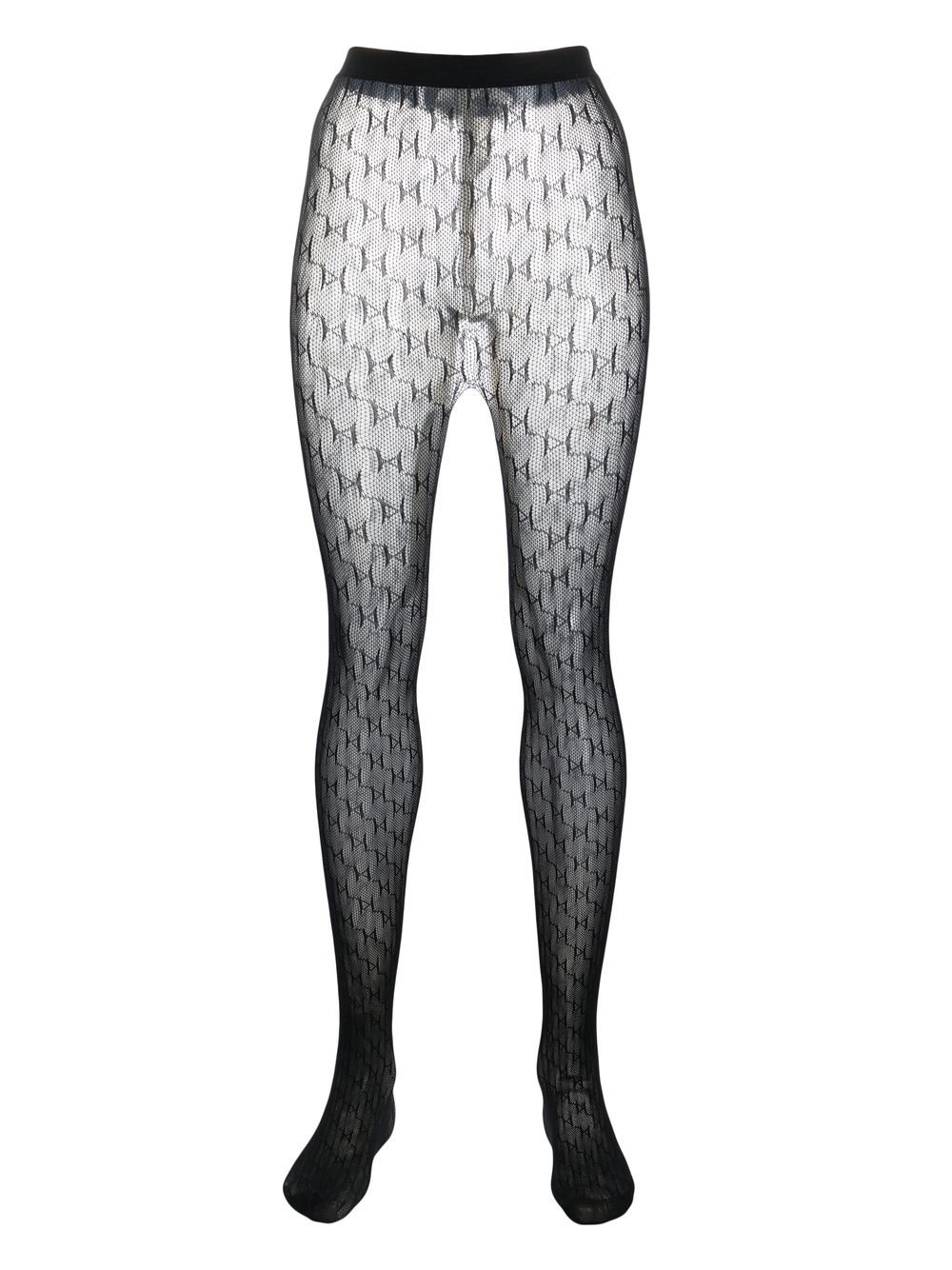K-Monogram semi-sheer tights - Black