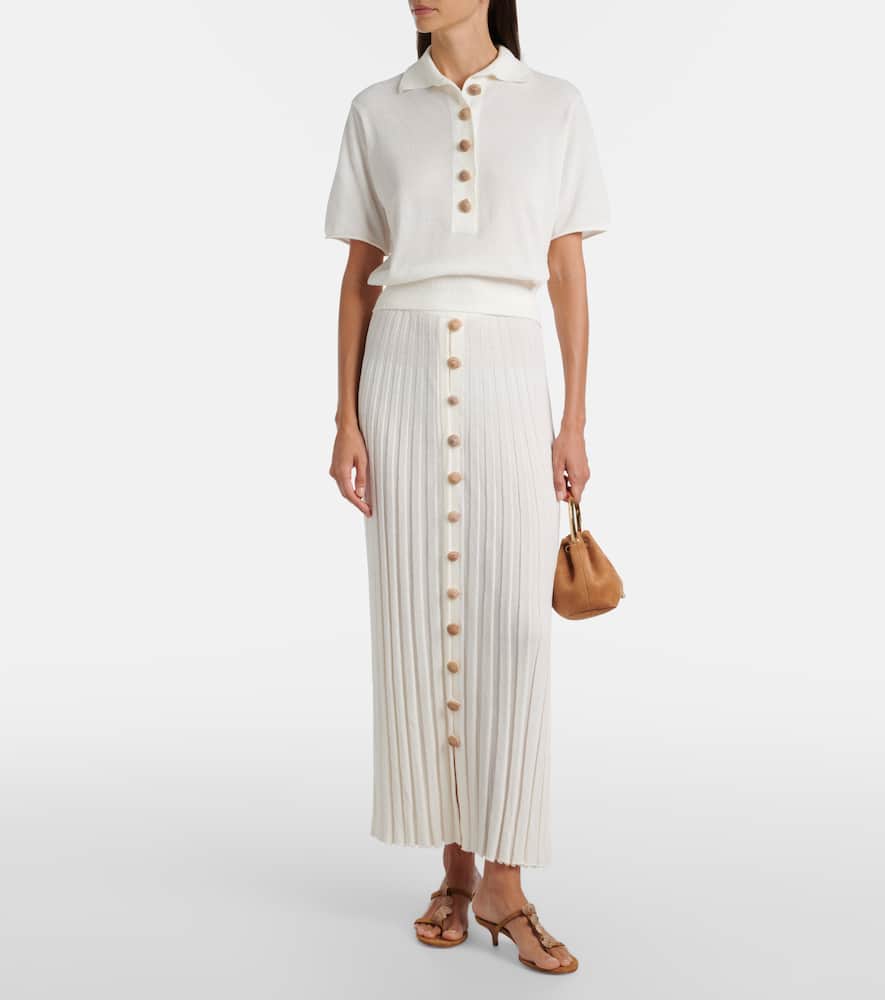 Sundial Shell cotton-blend maxi skirt