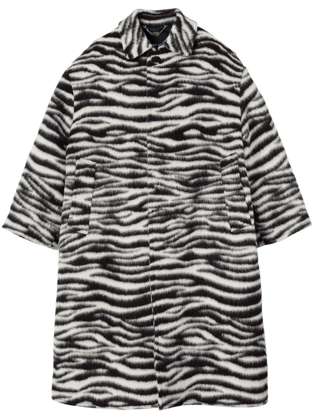 The Zebra brushed coat - Black