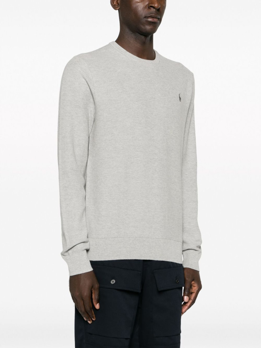 Pony Embroidered Crewneck Knitted Jumper