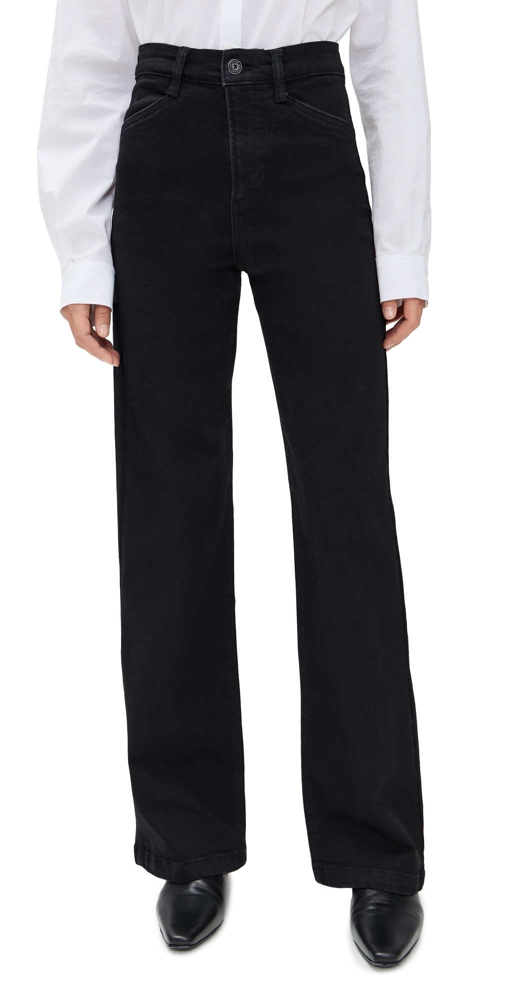 The Mischa Super High Rise Wide Leg Jeans Onyx