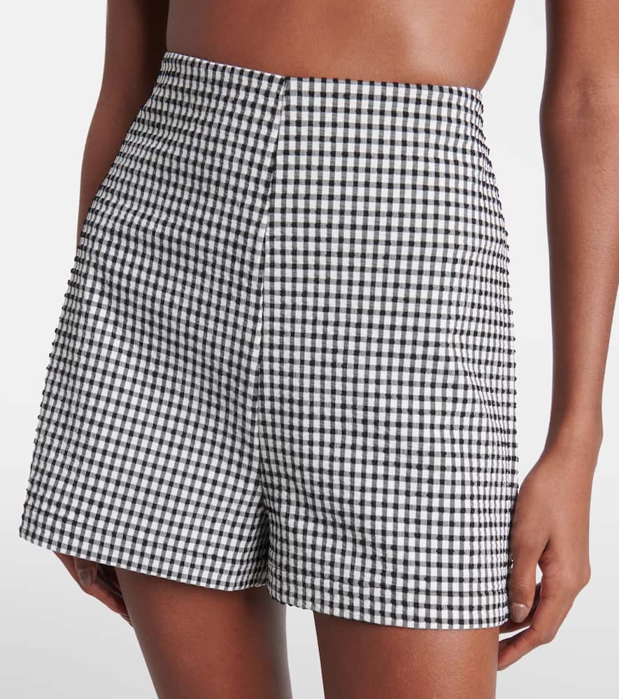 Róhe High-rise gingham shorts