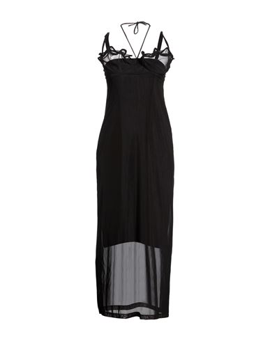 Woman Midi dress Black Size M Polyamide, Elastane