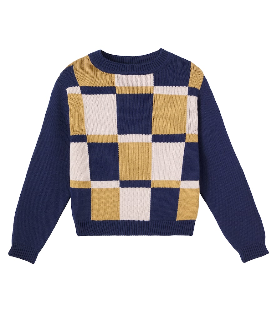Silas patchwork cotton and wool sweater
