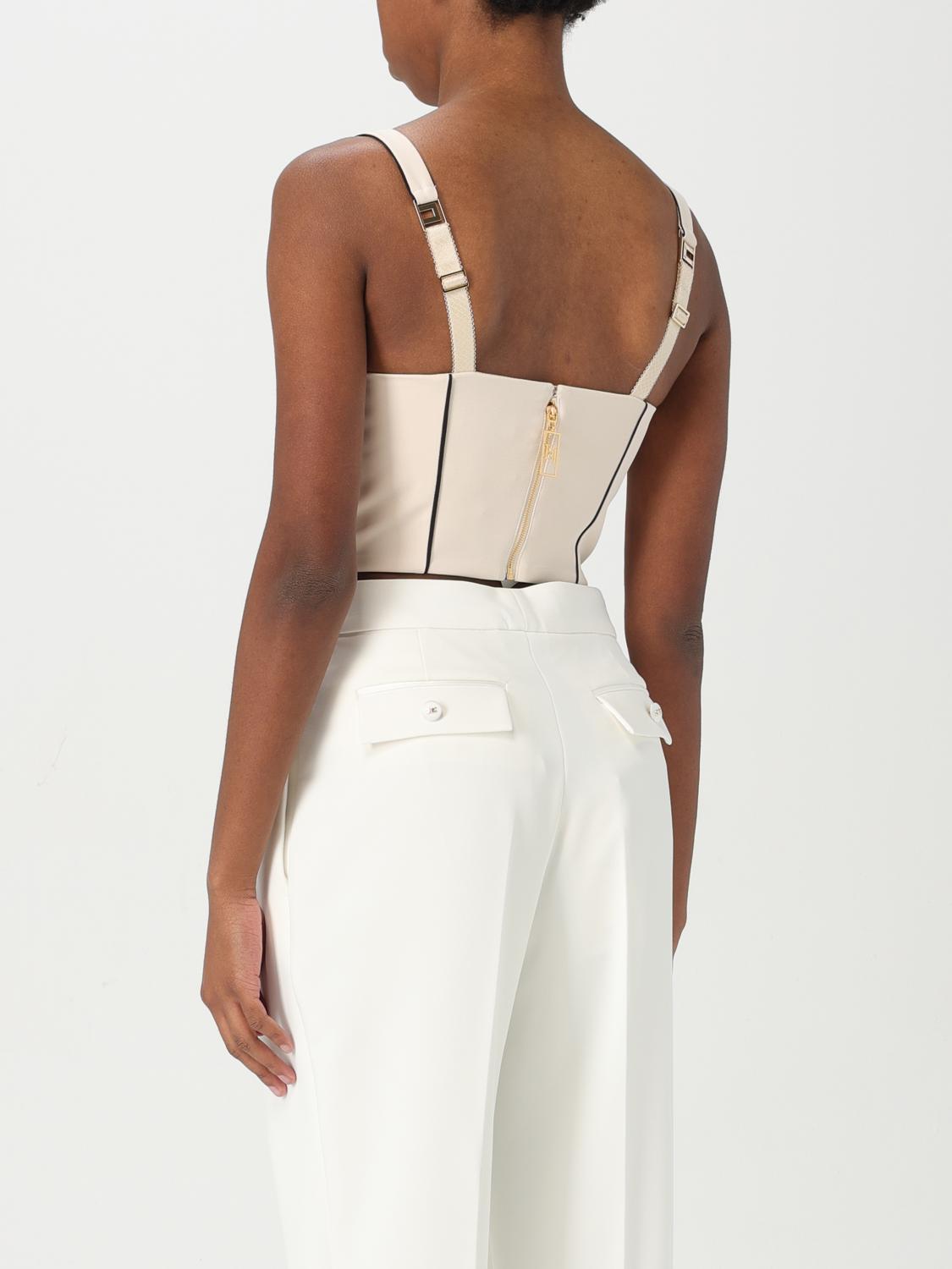 Contrasting piping top - Pink