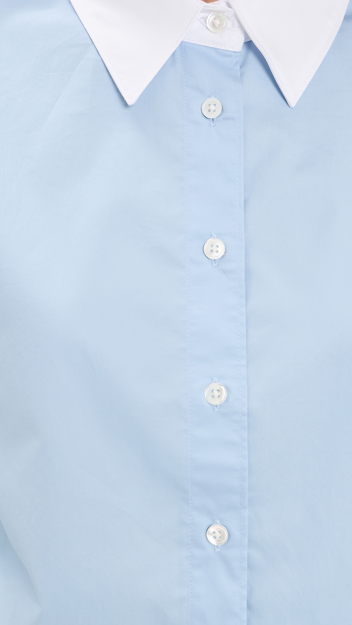 The Cropped Everything Shirt in French Blue French Blue