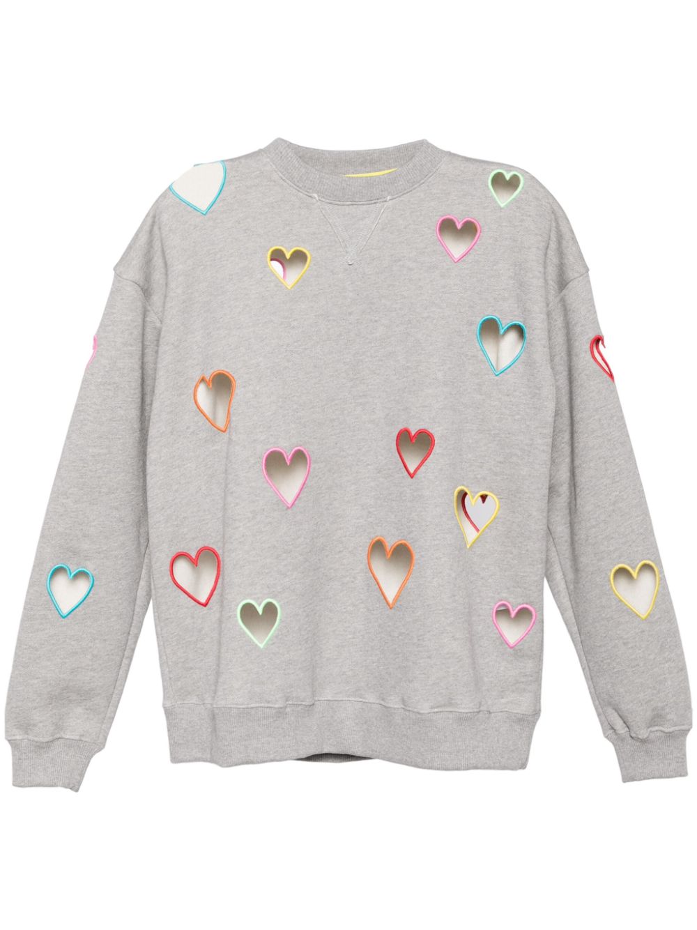 Heart-motif cut-out sweatshirt - Grey