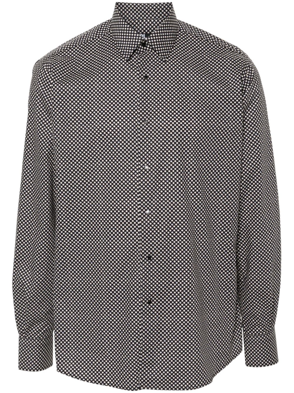 Polka dot print shirt - Black