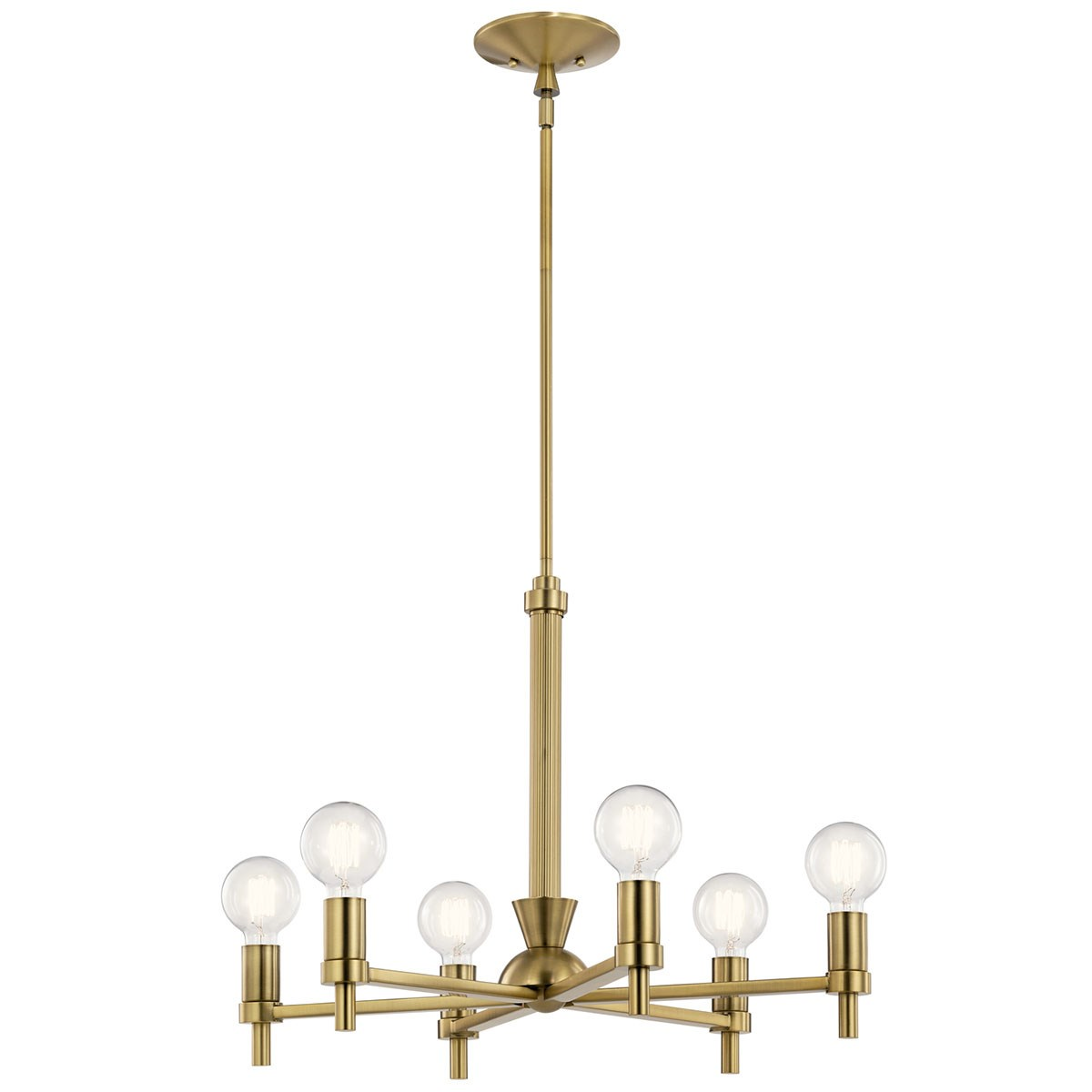 Torvee 6-Light Transitional Chandelier in Brushed Natural Bra