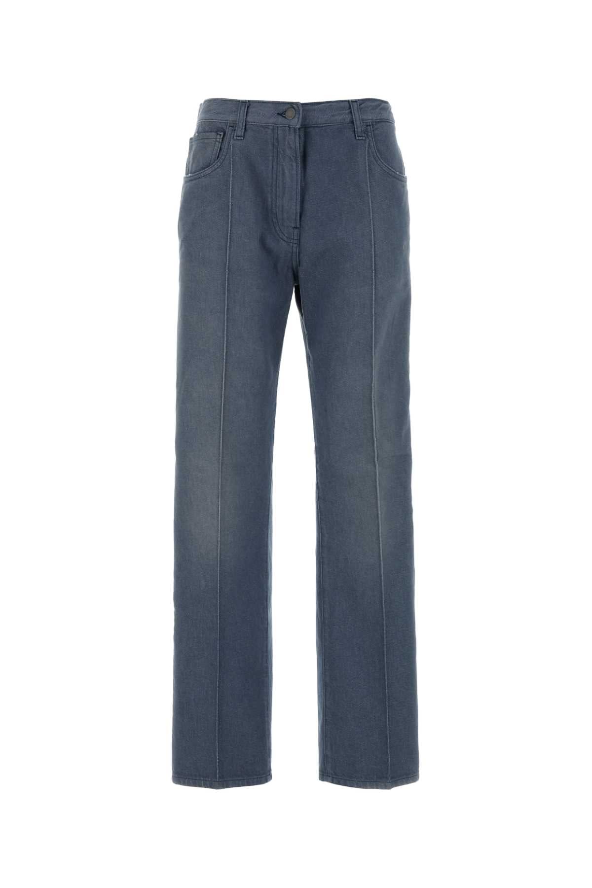 Straight-leg Denim Jeans — Blue