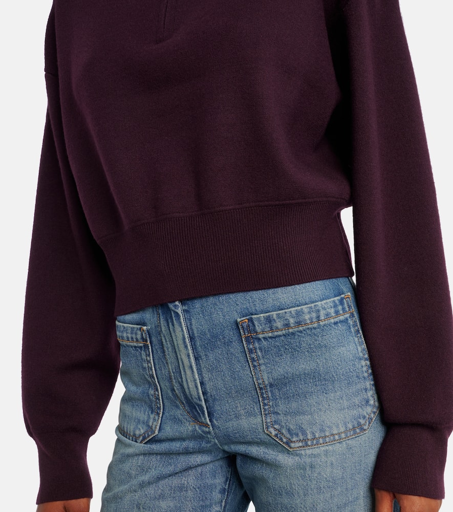 Wool-blend half-zip sweater