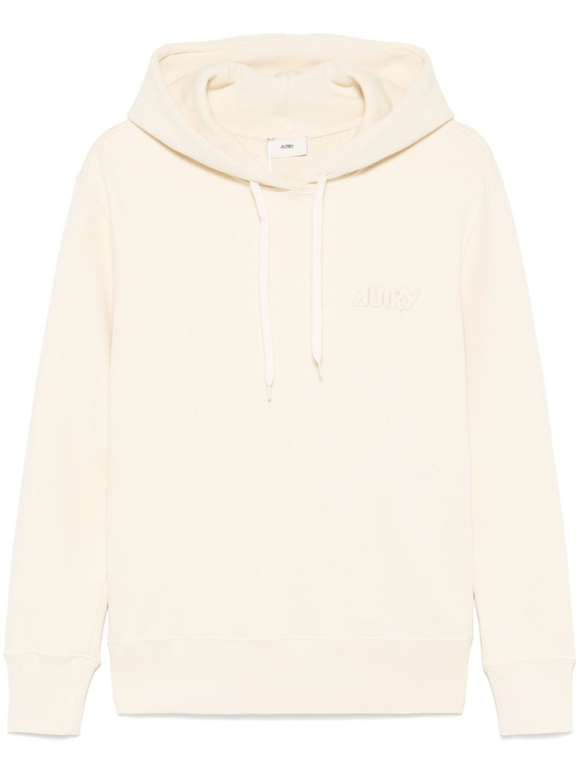 Logo-patch hoodie - Neutrals