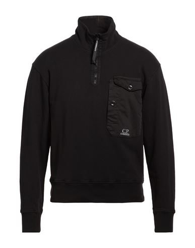 C. p. Company Man Sweatshirt Black Size M Cotton, Elastane