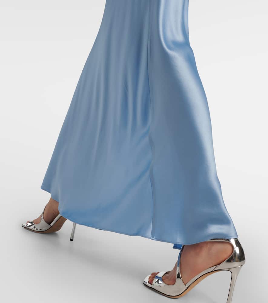 Staud Cadence beaded satin gown