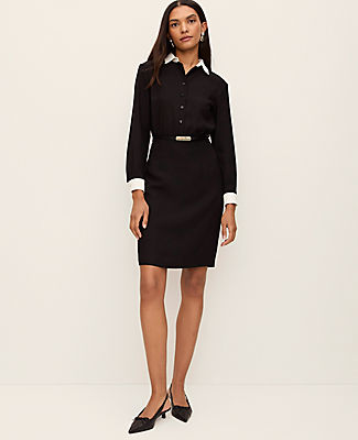 Ann Taylor Petite Belted Sheath Dress