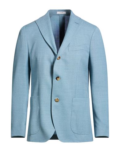 Man Blazer Light blue Size 36 Virgin Wool