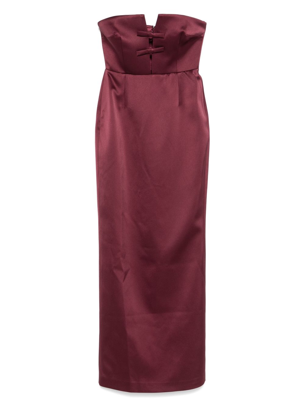 Bow-detail maxi dress - Red