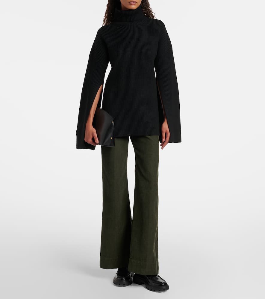 Alina mid-rise corduroy flared jeans