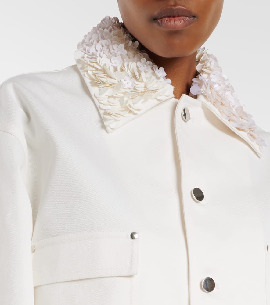 Sequined cotton drill jacket