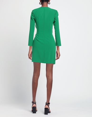 Woman Mini dress Emerald green Size 8 Polyester, Viscose, Elastane