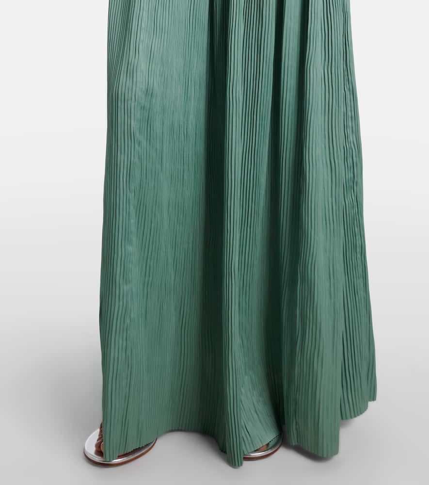 Tasneem satin plissé gown