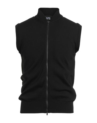 Man Cardigan Black Size 36 Merino Wool