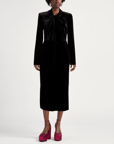 Woman Midi dress Black Size XL Polyester, Elastane
