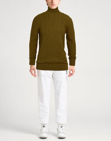 Man Turtleneck Military green Size 3XL Lambswool, Nylon