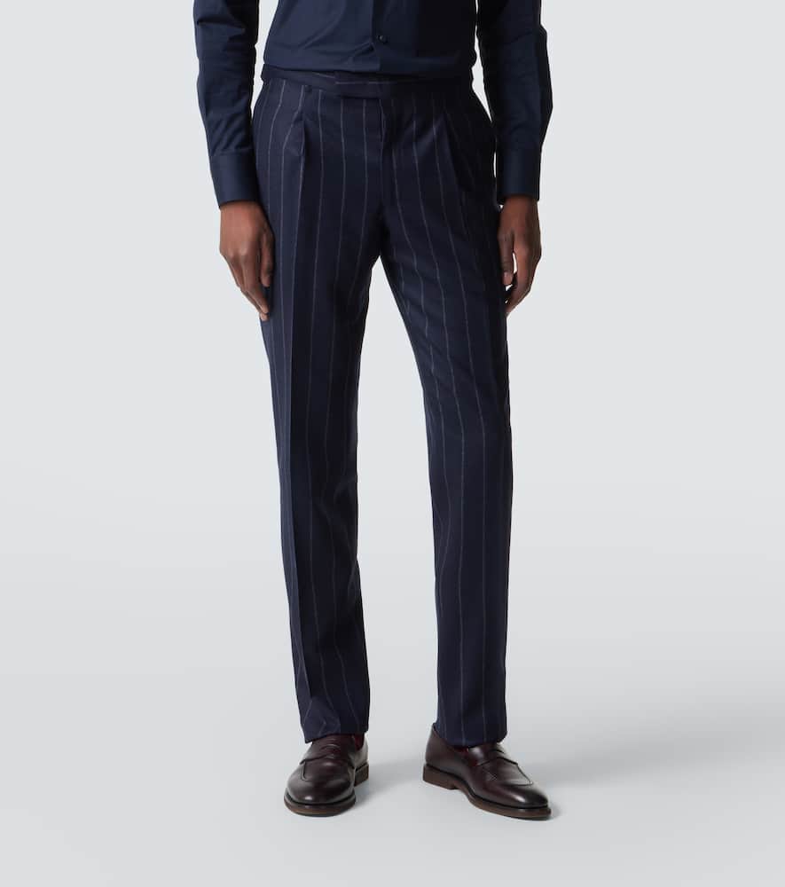 Pinstripe wool and cashmere suit