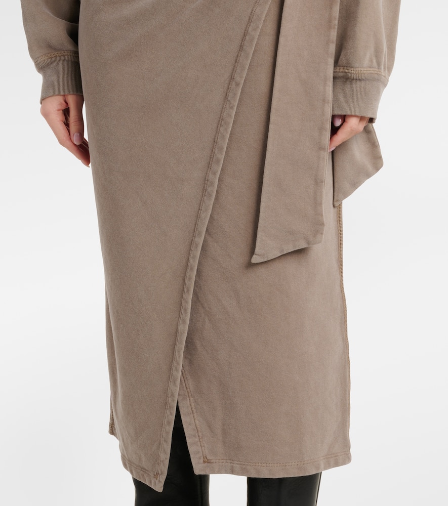 Sandrina draped cotton midi dress