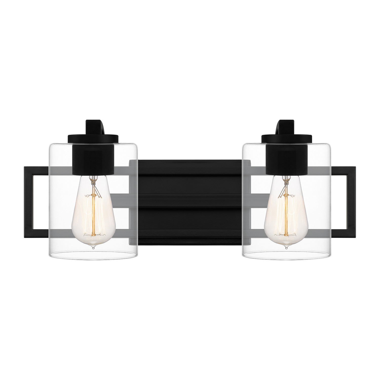 Matte Black Two Light Bath from the Lansdowne Collection