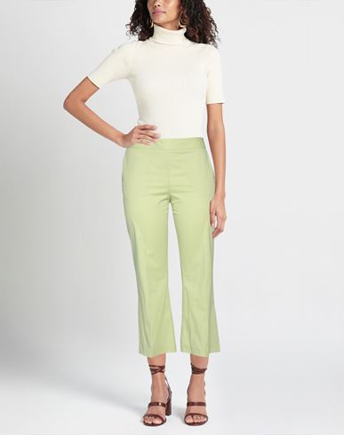 Woman Pants Light green Size 4 Cotton, Elastane